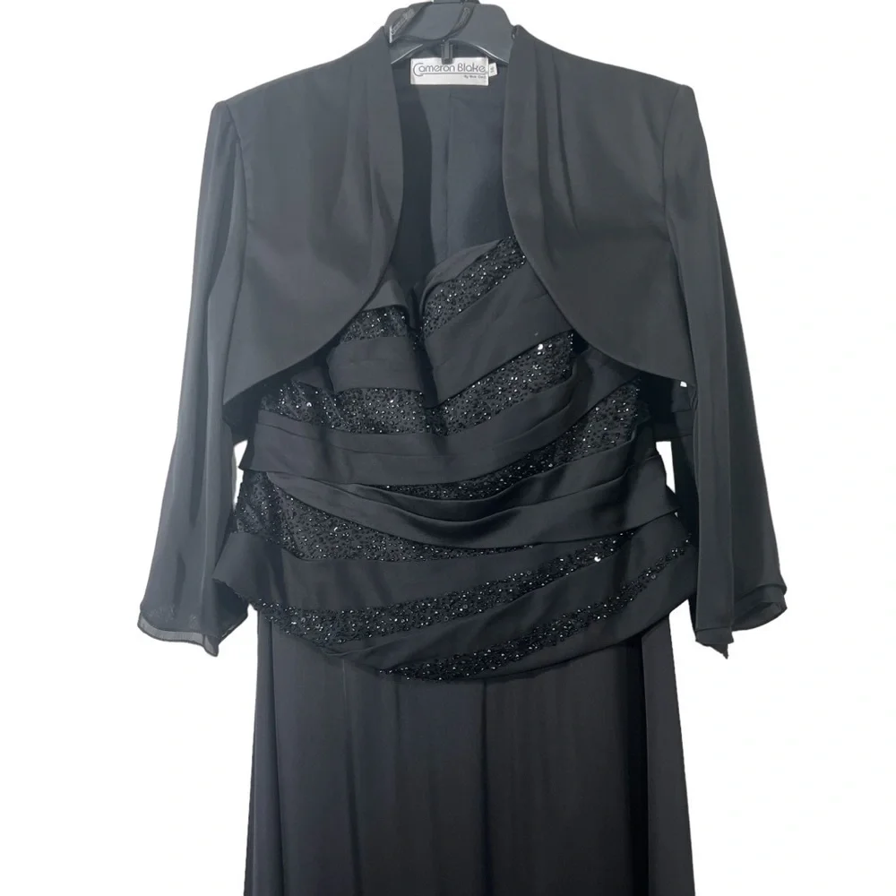 Cameron Blake by Mon Cheri  Style 213633 - Elegant Wedding Dresses Black  -14 - Picture 4 of 11